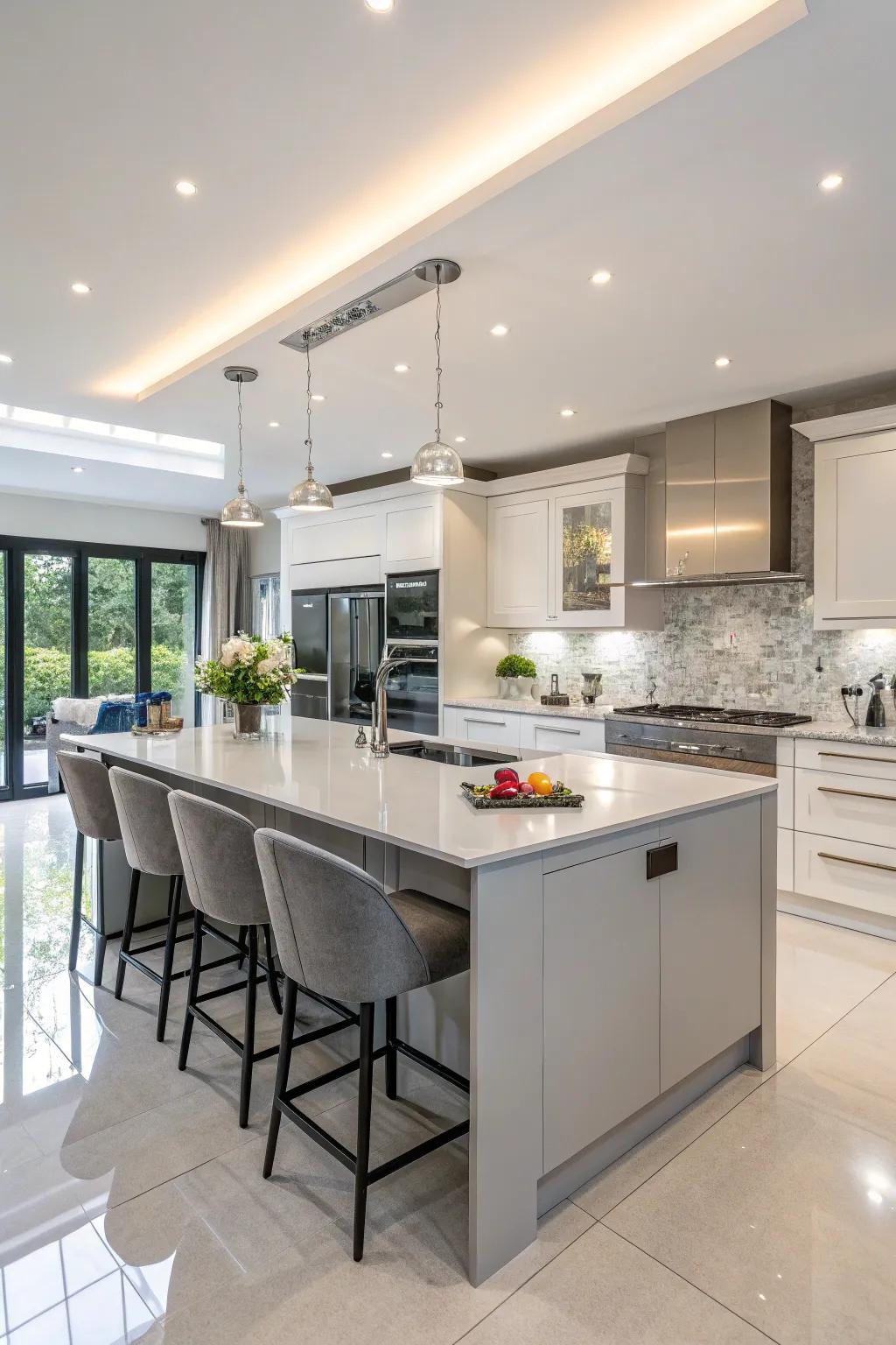 A chic cooking island that improves both how it works and how it looks.