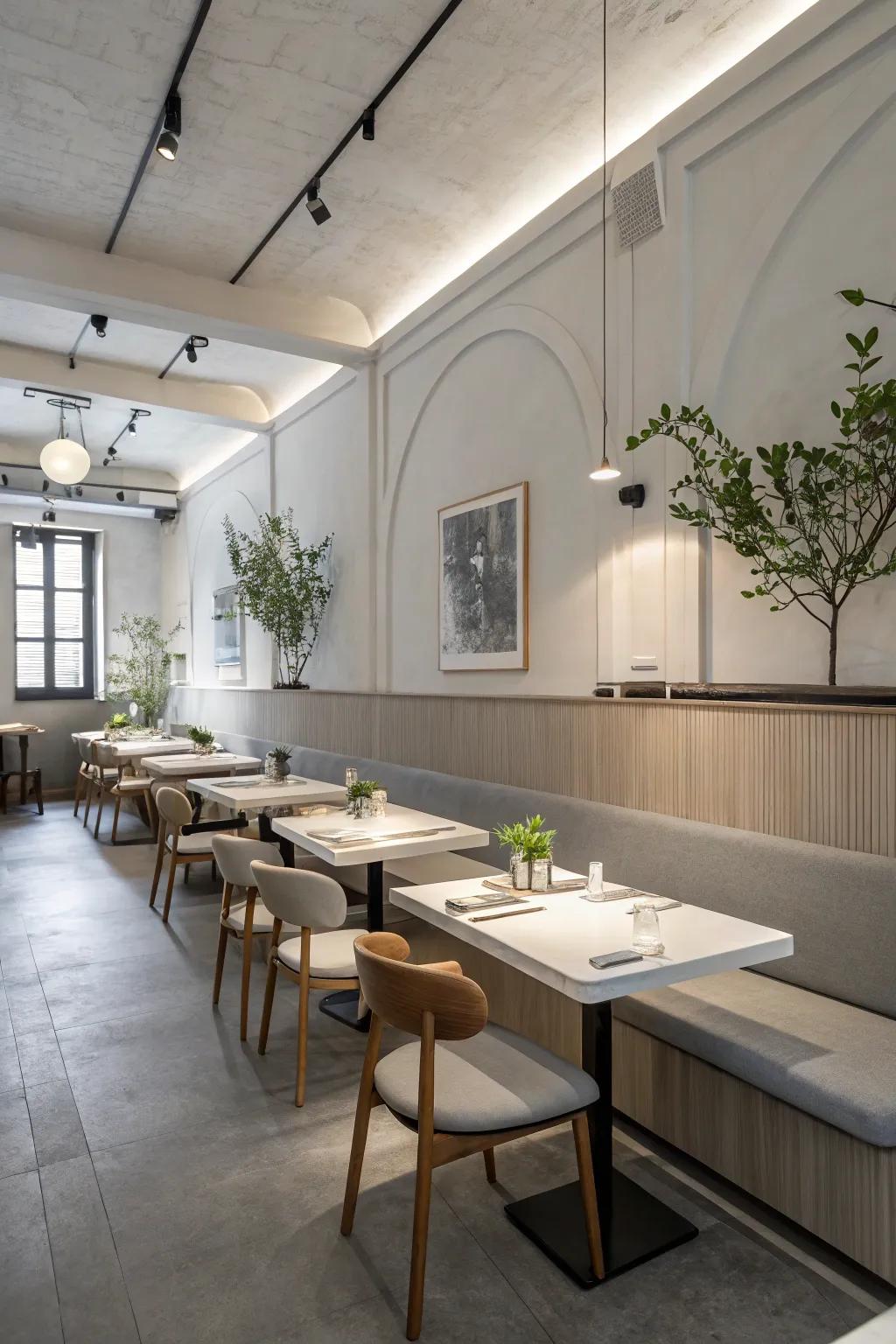 Modern minimalism introduces a hint of sophistication.