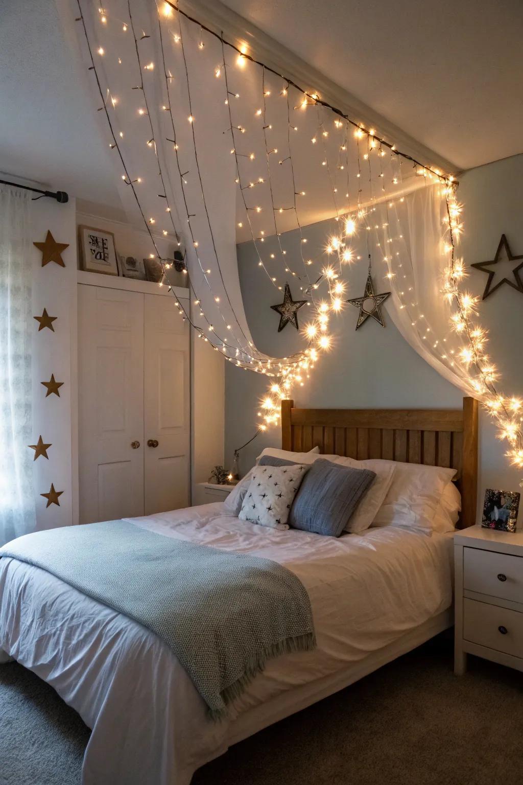 Use shimmering twinkle lights to add a little magic.