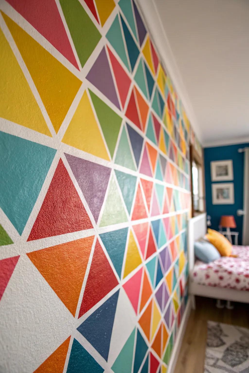 Symmetrical designs offer a lively and contemporary touch to your walls.