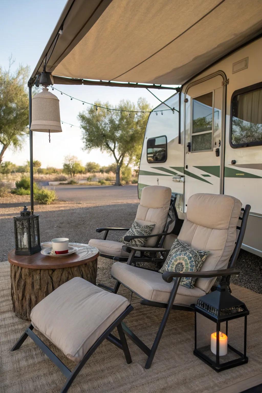 A relaxation spot encourages you to rest and take in the scenery.