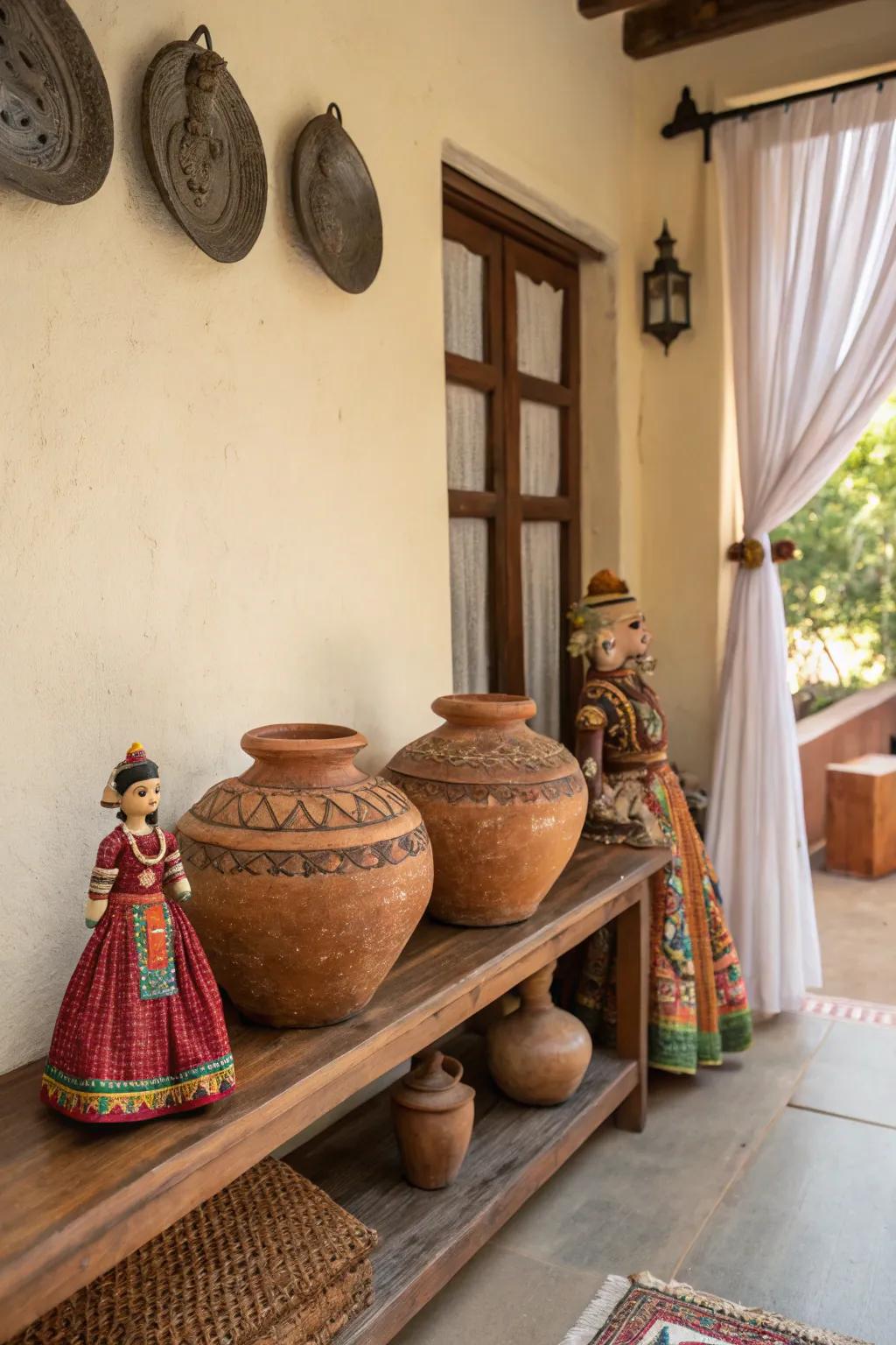 Elements of classic decor bring a touch of profound cultural heritage.