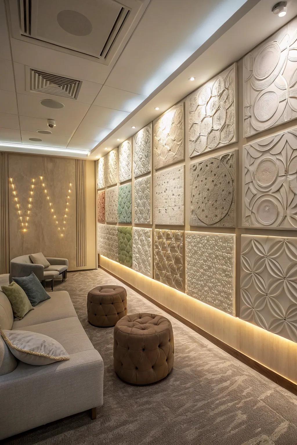 Interactive panels that beckon touch and exploration.