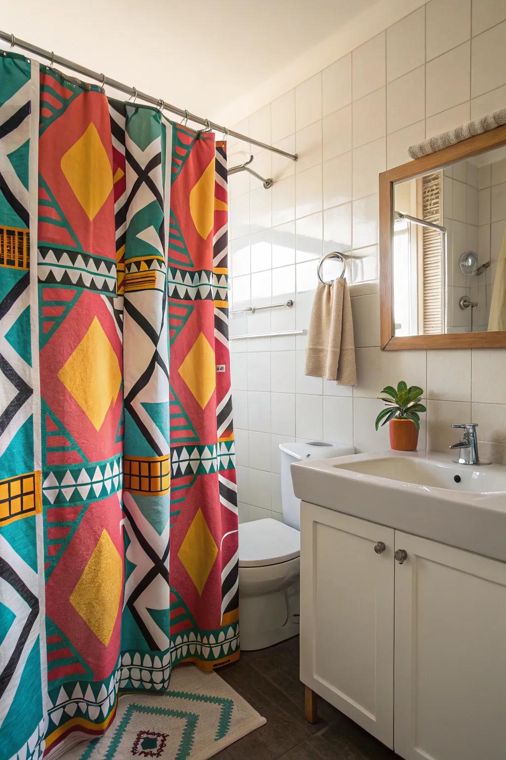 Patterns can energize and add personality to your bathroom.