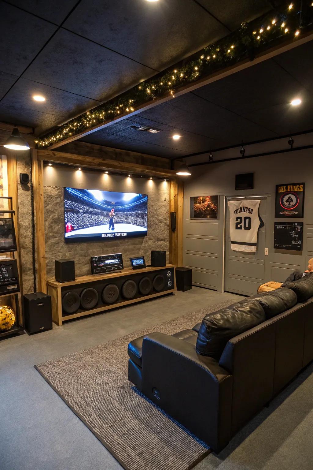 Enjoy a movie experience right in your garage.