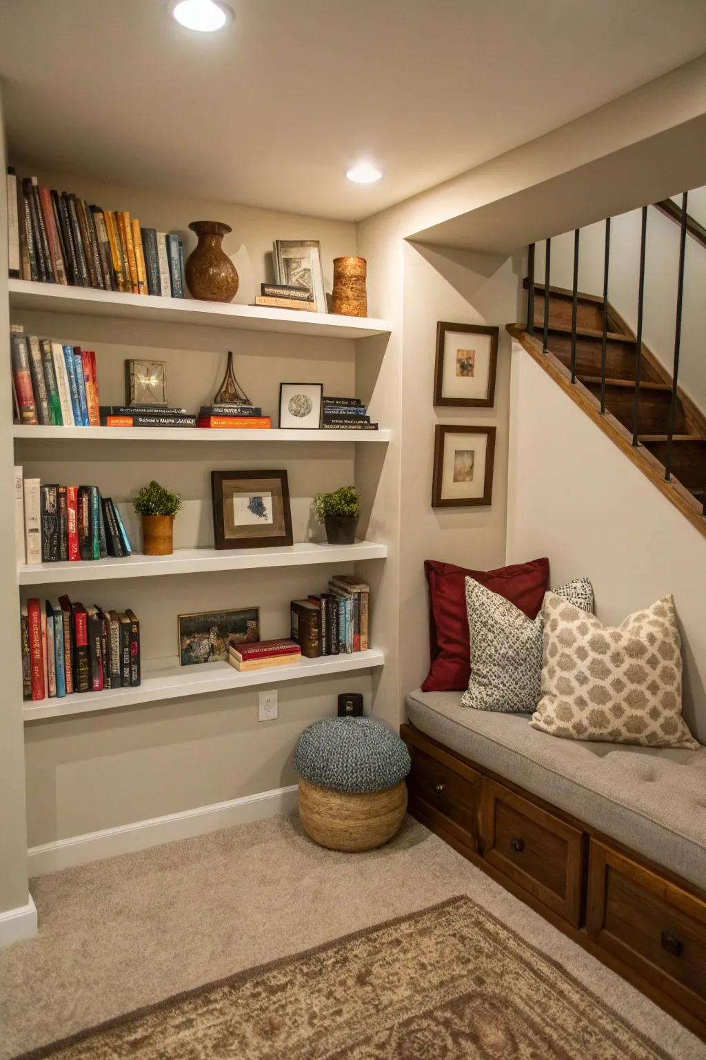 Make the most of your area with solutions that store items vertically.