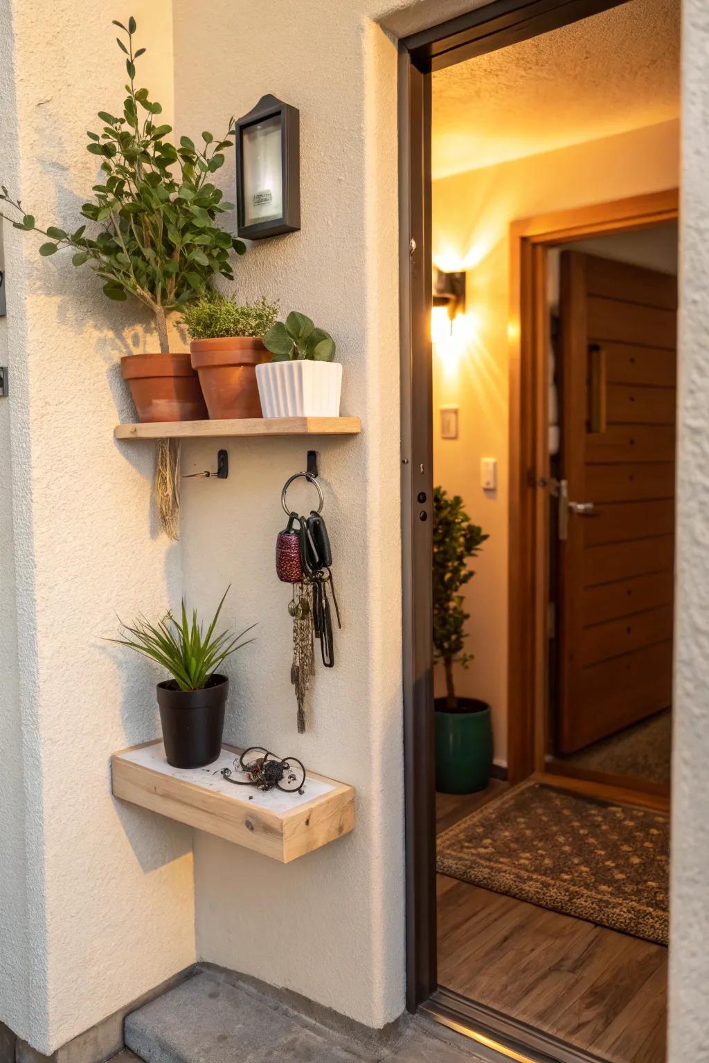 A minimalist wall shelf that keeps things uncomplicated and elegant.