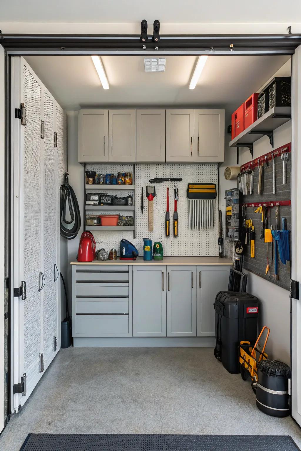 Clever storage can make even the tiniest garage seem orderly and roomy.