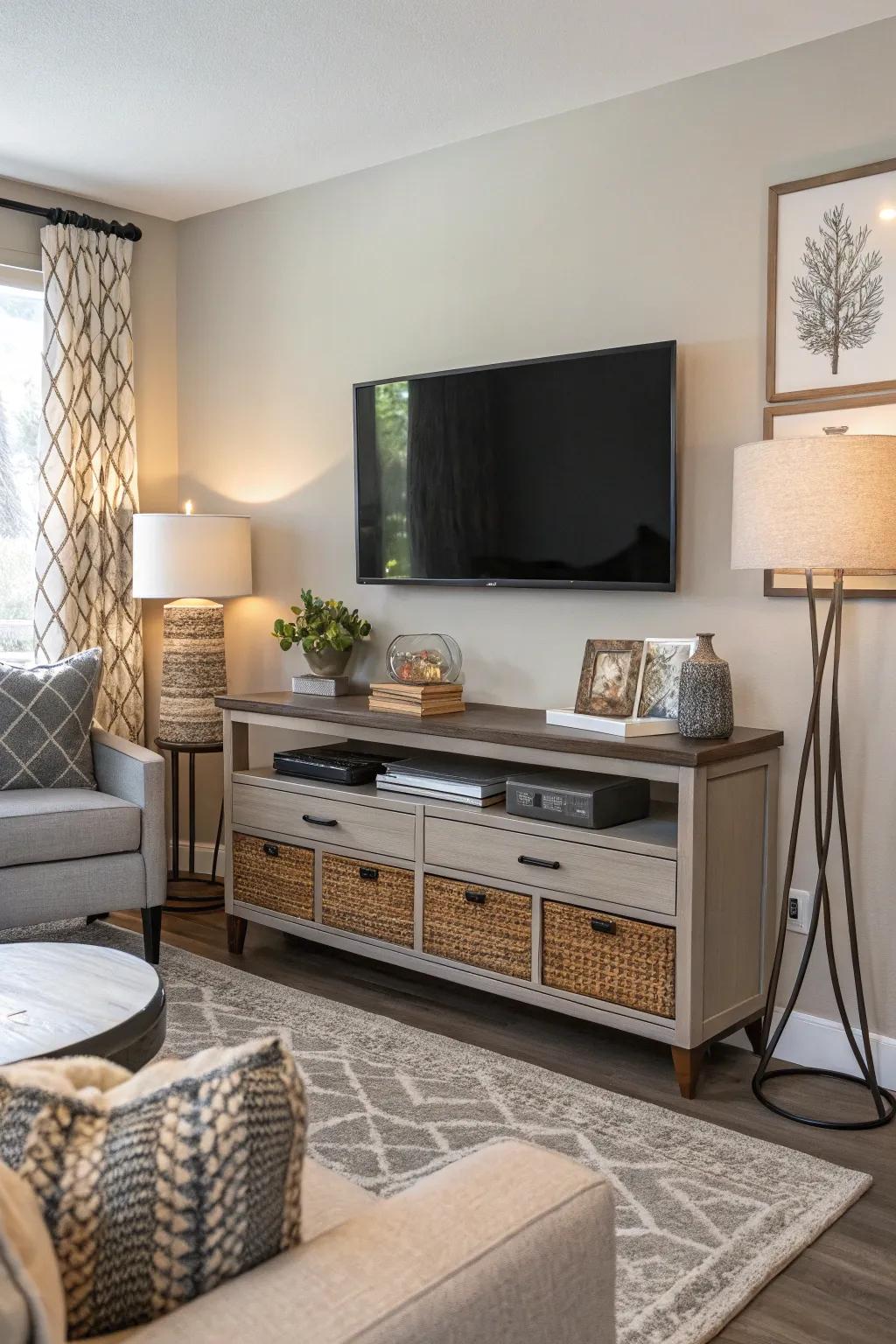 Wall-mounting your TV will save space and provide a modern look.