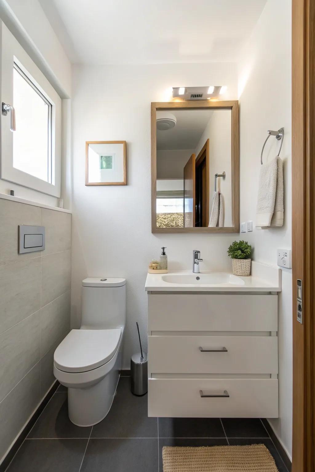 Fixtures that hang free up space and deliver a modern aesthetic.