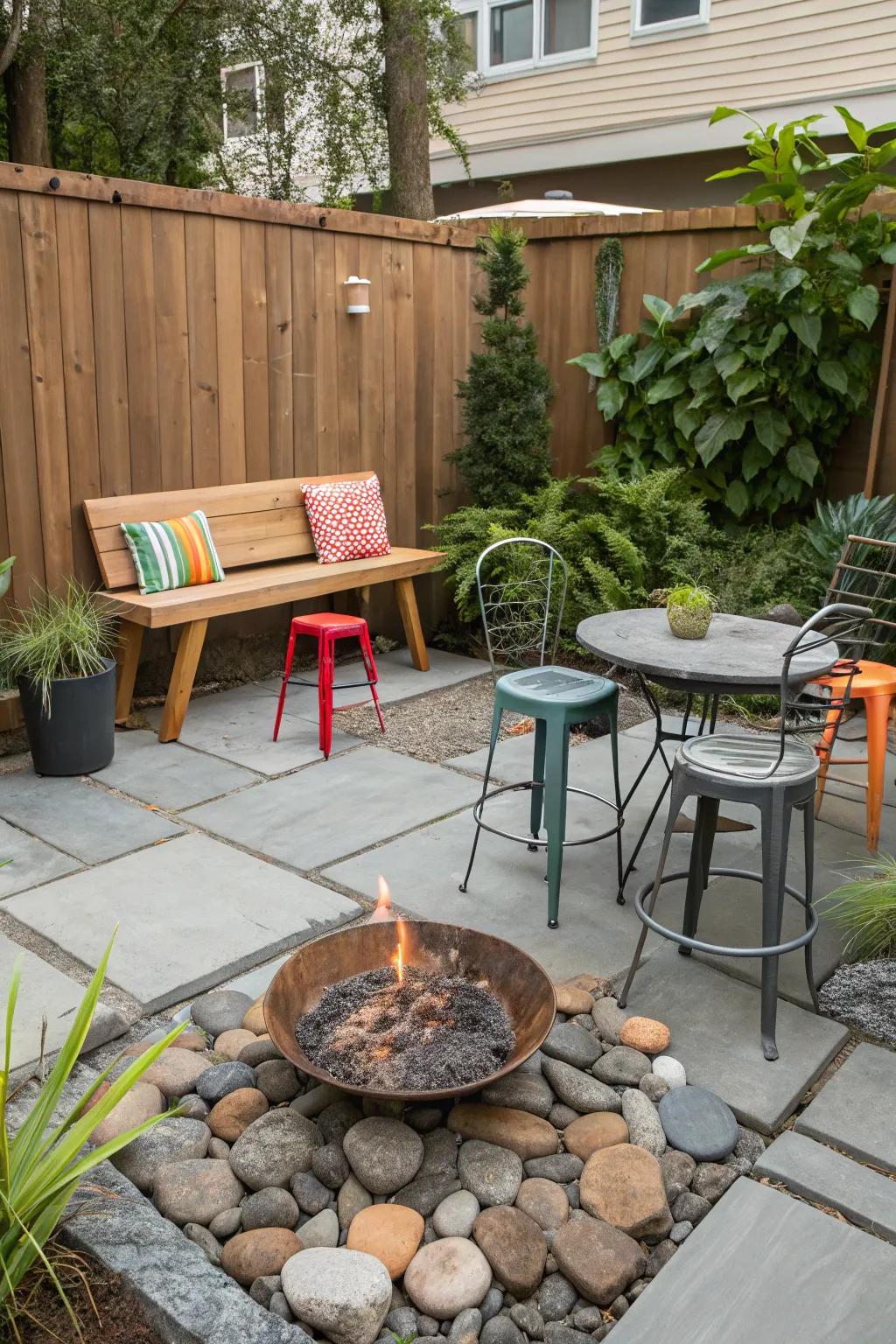 A varied seating mix provides character to your patio.