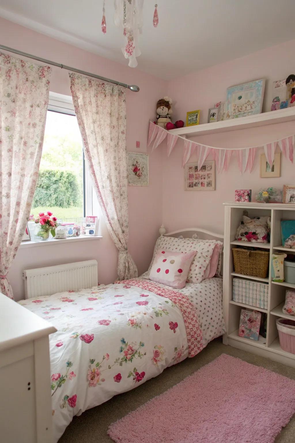 Botanical designs bring nature into the space.