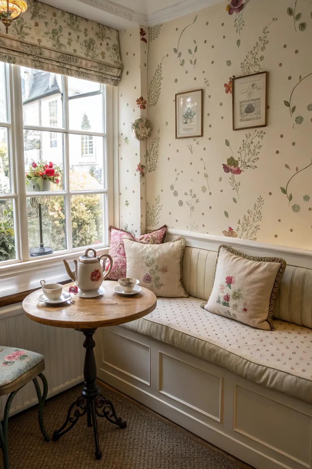 A comfortable corner encourages rest and talk.