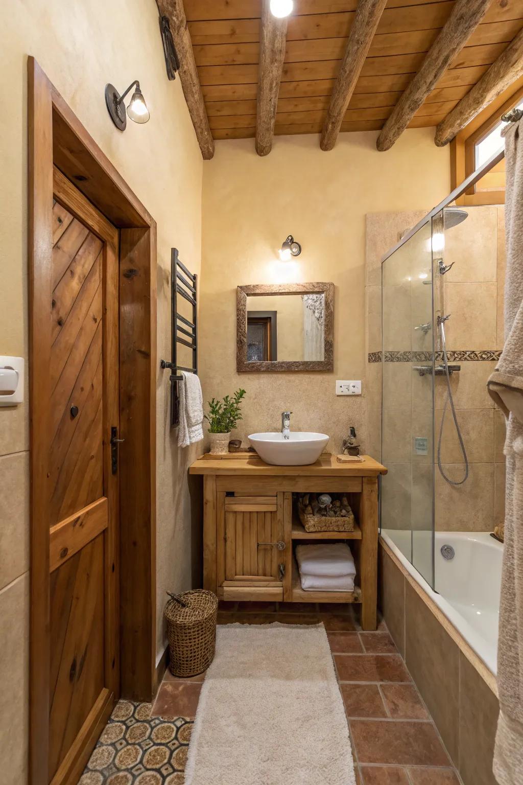 Organic hues craft a serene and inviting setting.