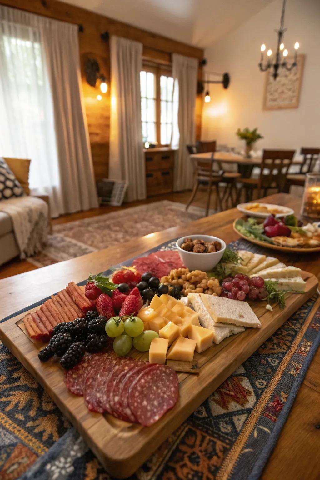 A tempting cured meat selection ready for guests.