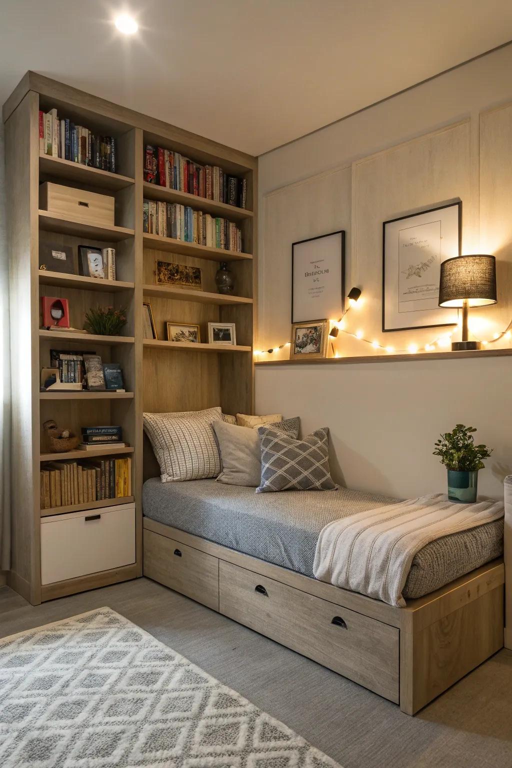 A reading spot with dual capabilities for optimum relaxation.