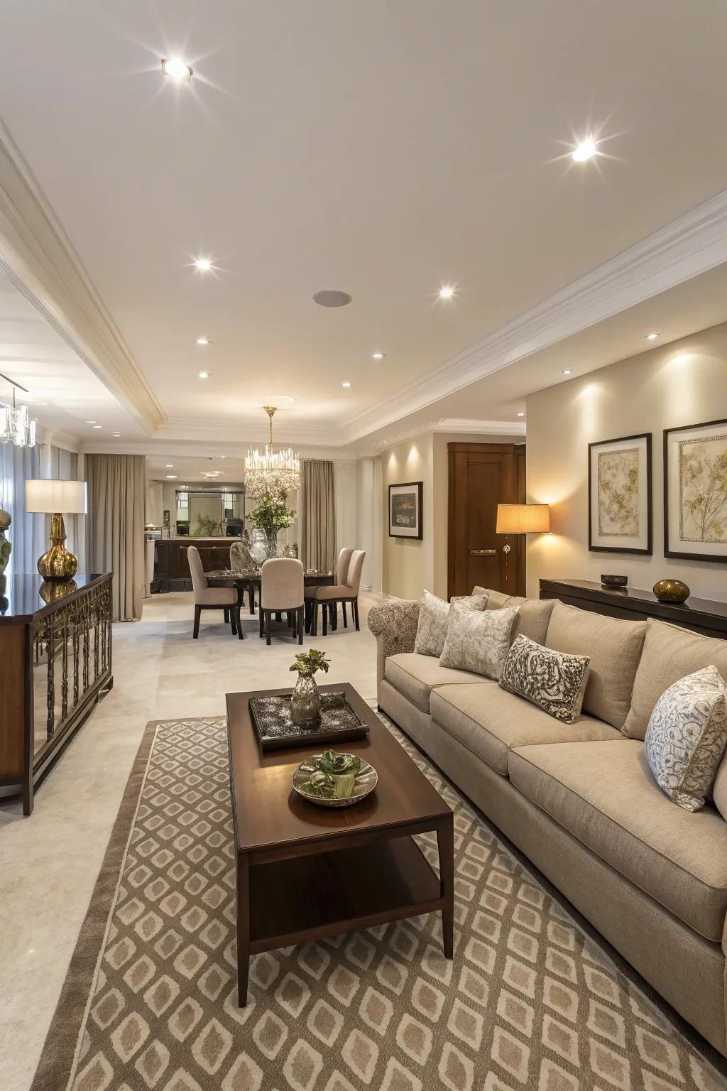 Divide effortlessly with a sofa that stylishly partitions areas.