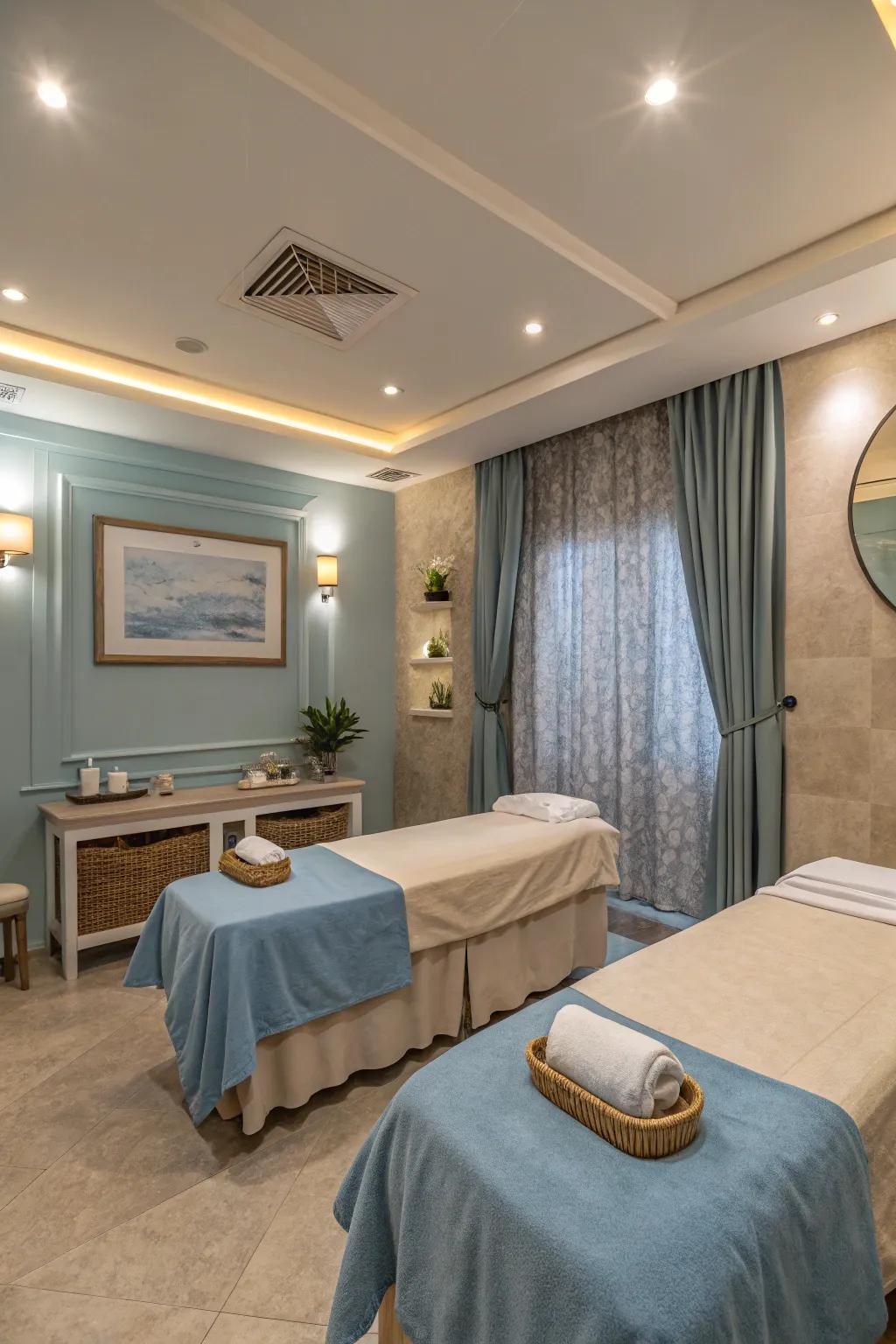 A relaxing range of colors for an atmosphere of serenity.