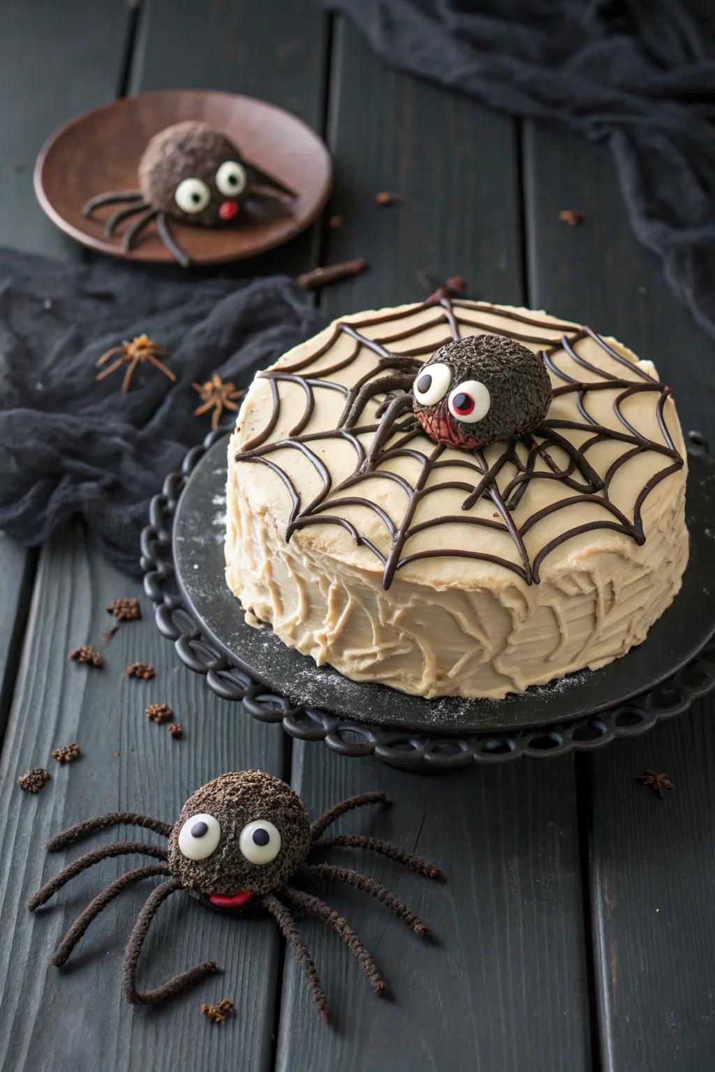 A 3D spider cake that is guaranteed to captivate.