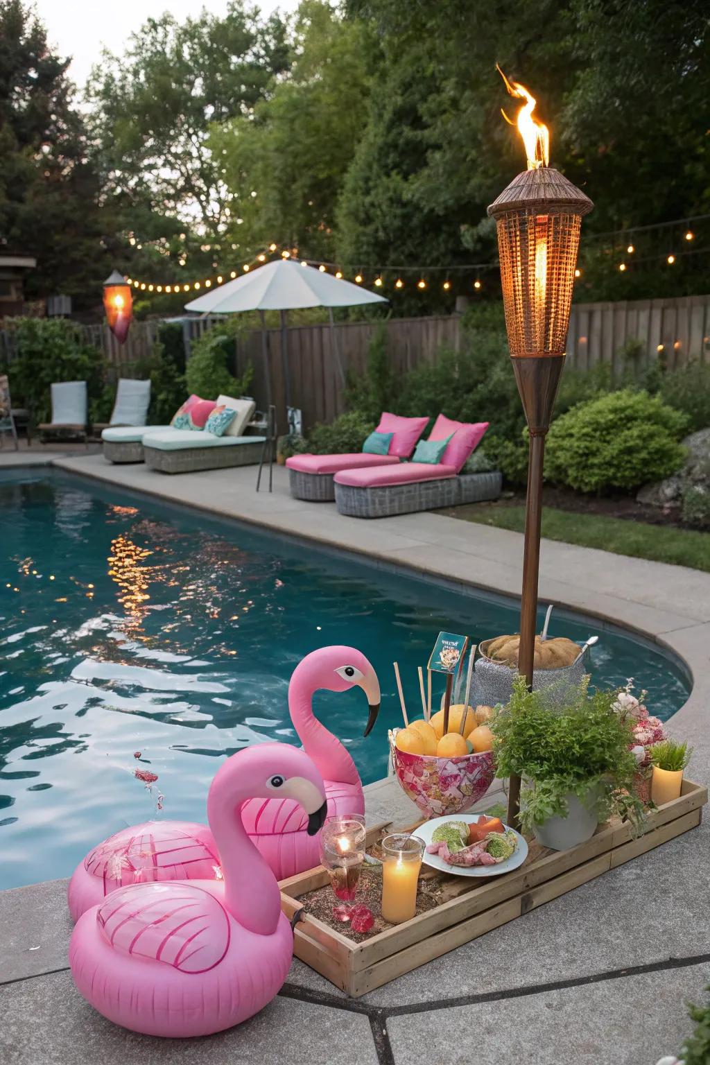 Transform your backyard into a poolside paradise for a joyful summer celebration.