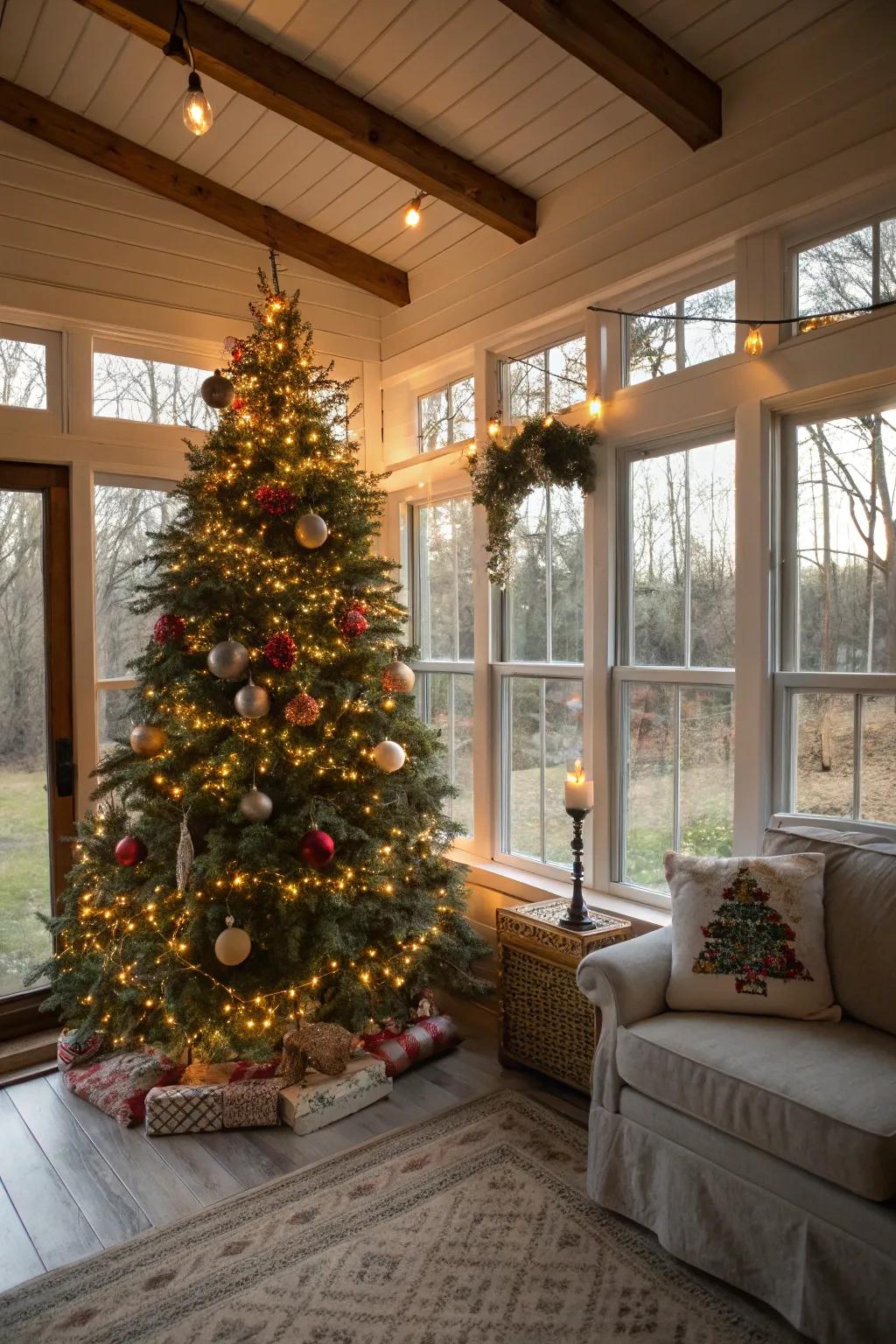 Let your Christmas tree's light shine both inside and out.