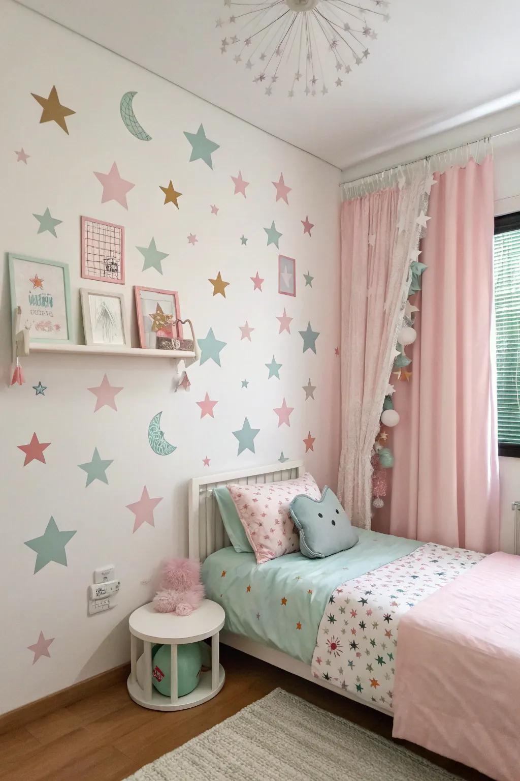 Playful wall stickers have the power to transform any wall into a dreamlike tableau.