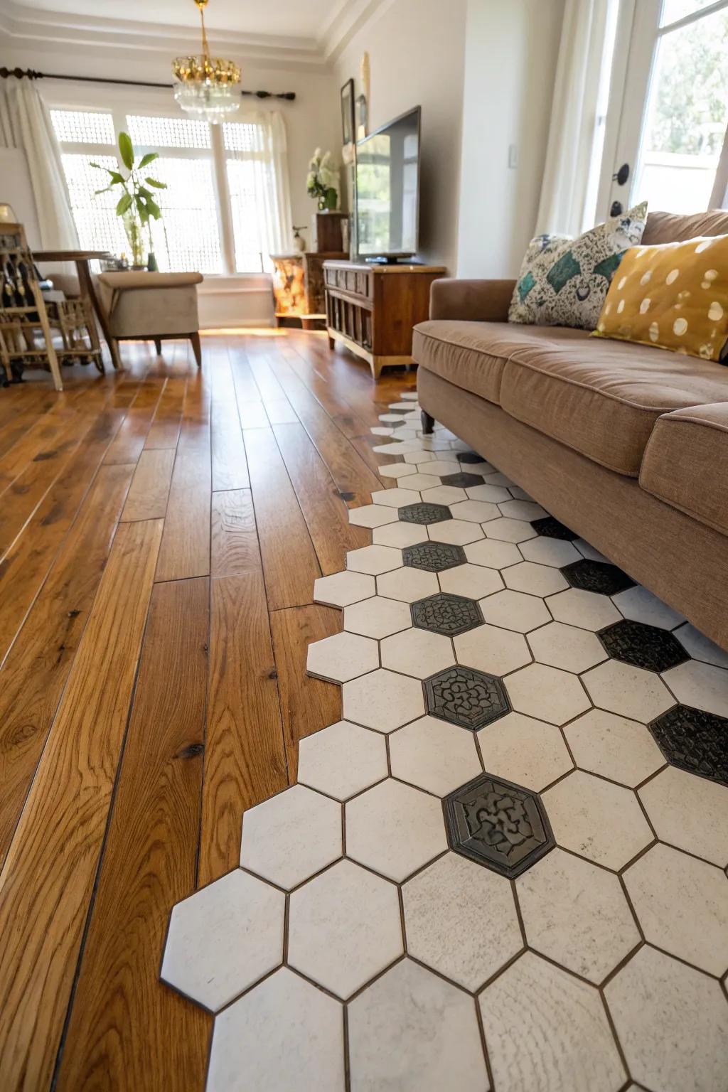 Let geometric designs direct your transitions.