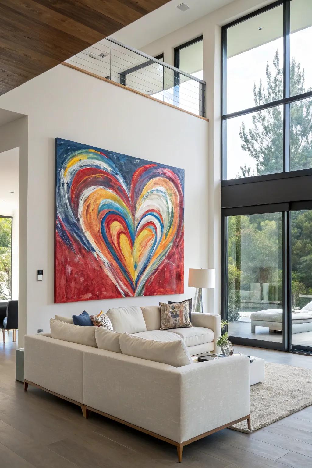 Abstract heart patterns introduce a modern accent to Valentine's ornamentation.