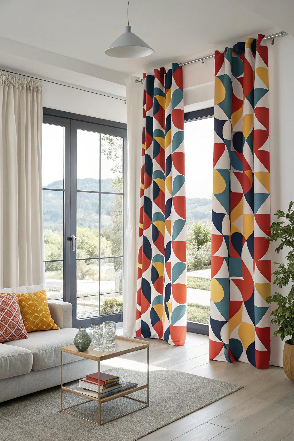 Geometric designs bring a contemporary edge to any style.