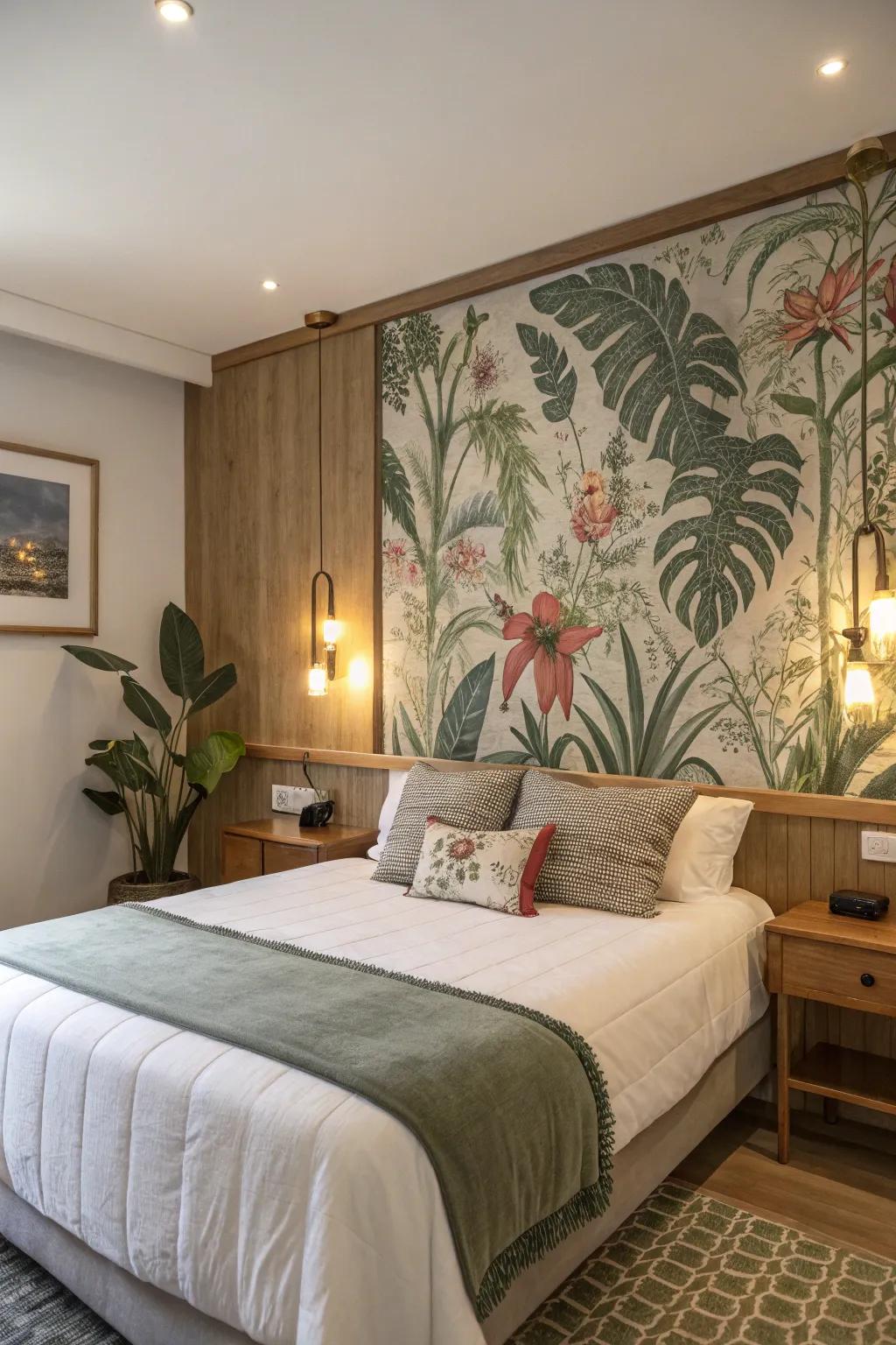 Plant Life art can transform your bedroom into a serene getaway.