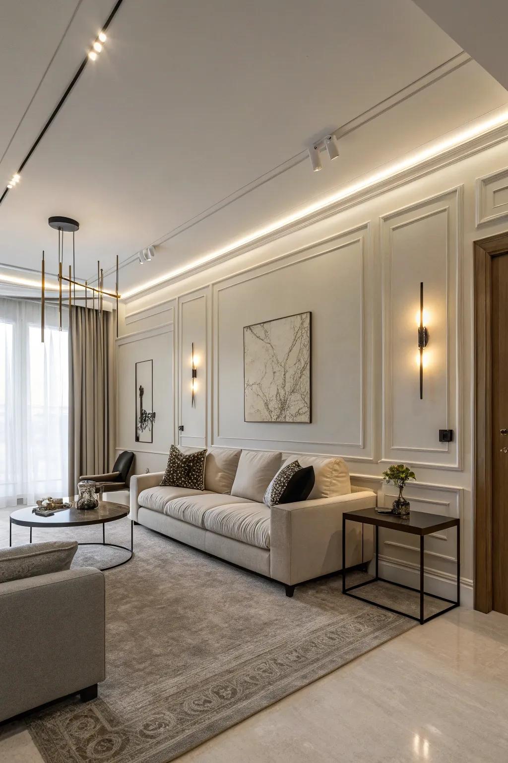 Accomplish elegance with minimalist wall lights.