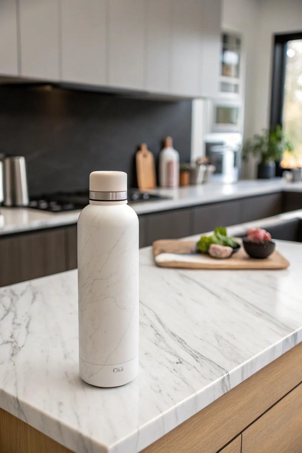 A minimalist hydration container that enhances any decor.