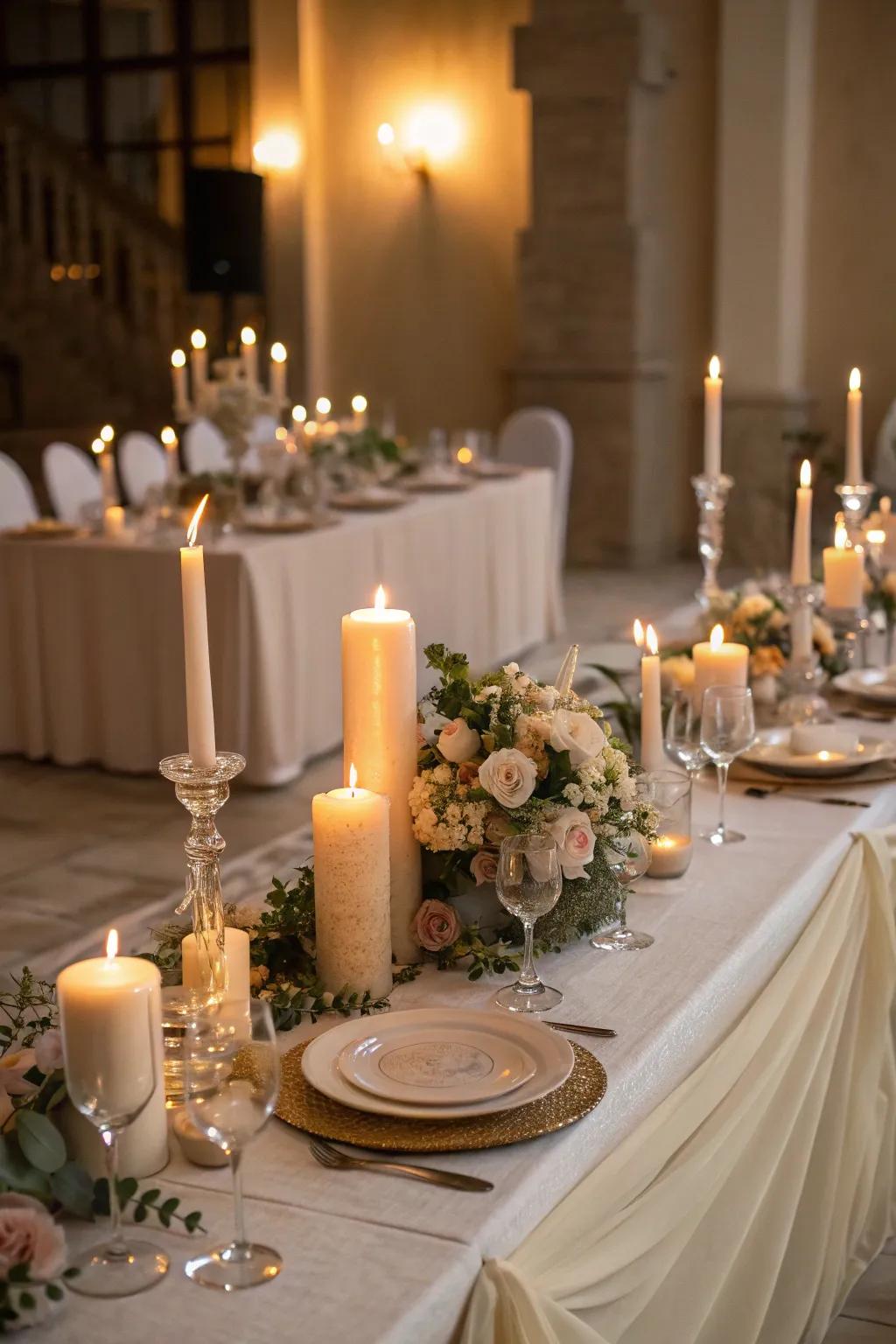 Candlelight introduces a tender and amorous mood