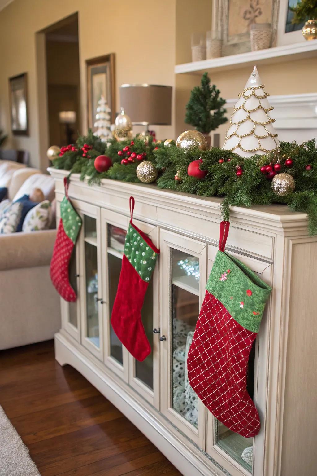 Sideboards are easily transformed into celebratory centerpieces.
