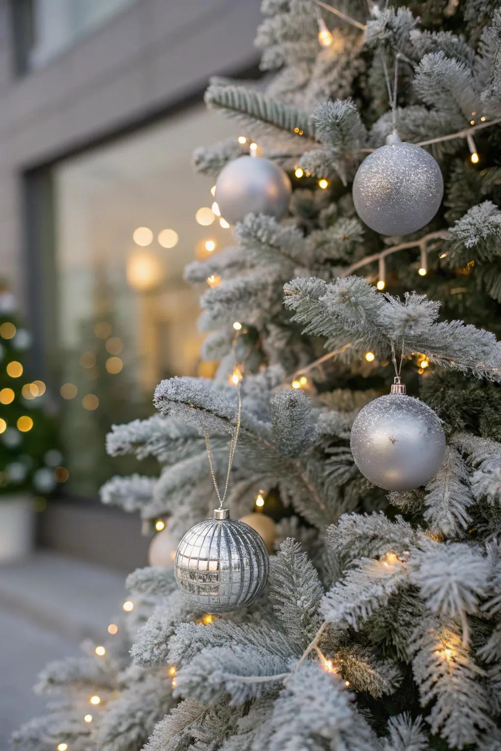Welcome the enchantment of a winter wonderland right into your abode with an iced Christmas tree.