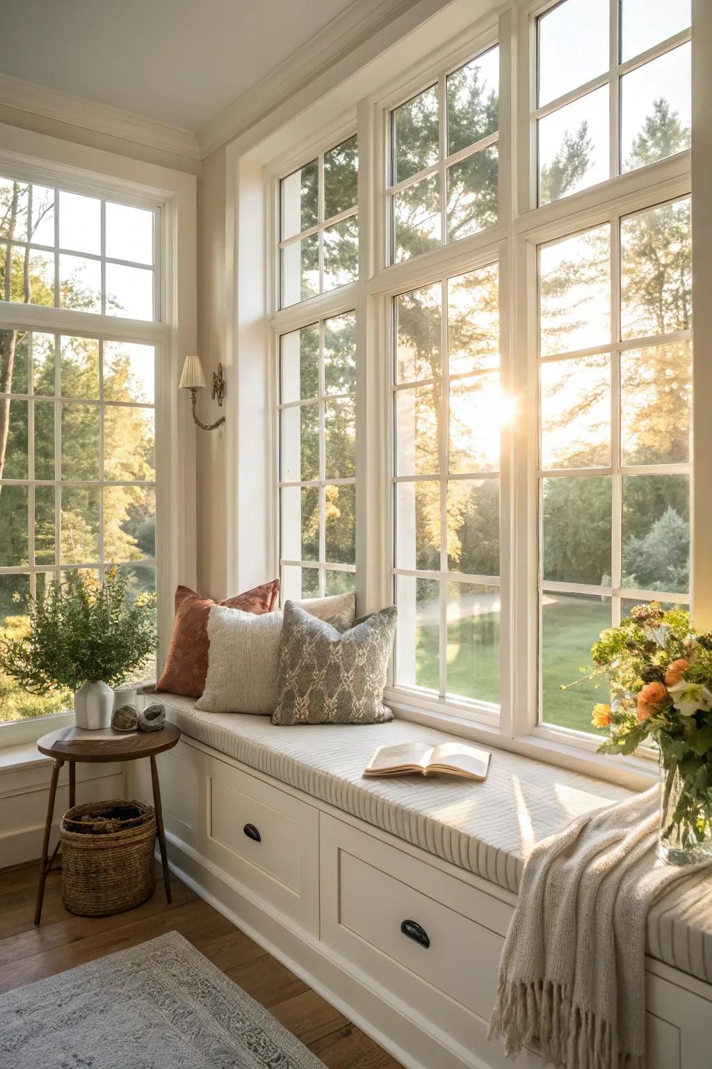 Fill your window spot with sunlight for a lovely, warm feel.