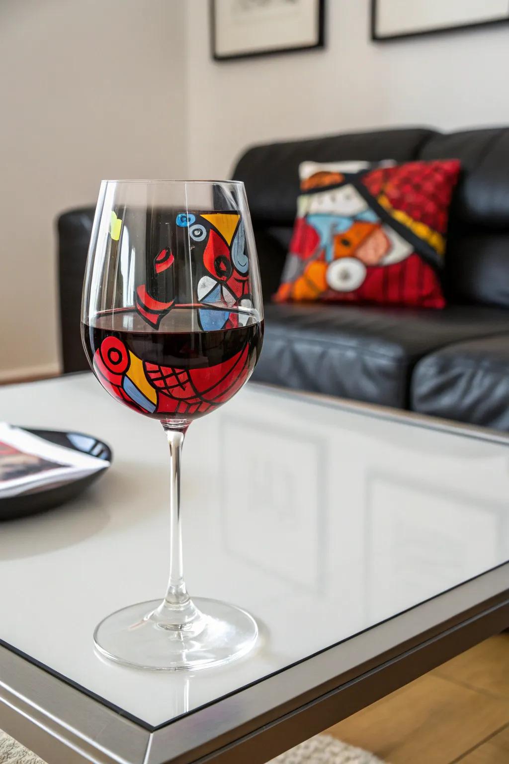 Abstract art gives every taste of wine a special creative spark.