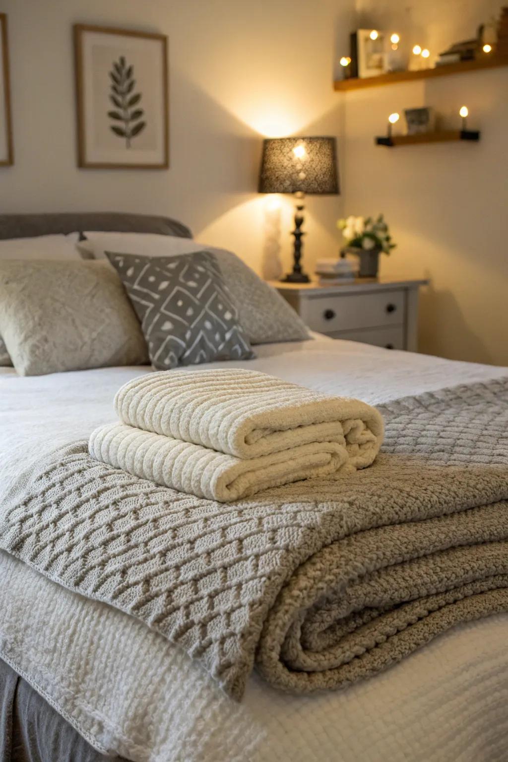 Warm textures creating a comfortable and inviting ambiance.