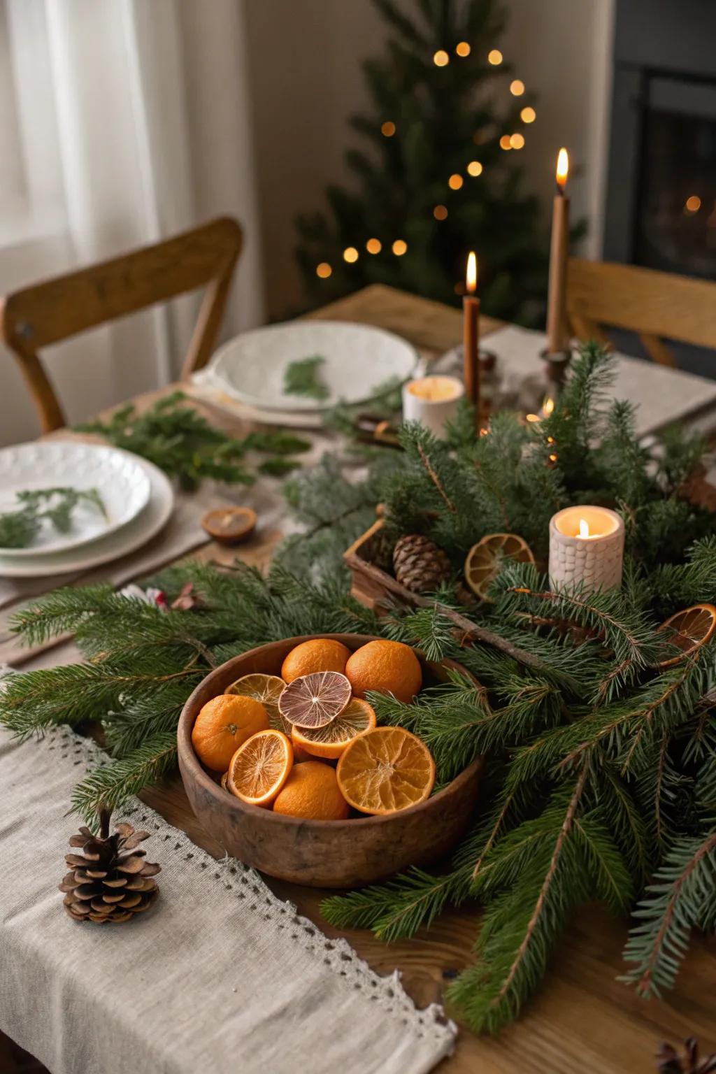 Welcome the outdoors in with coniferous sophistication.