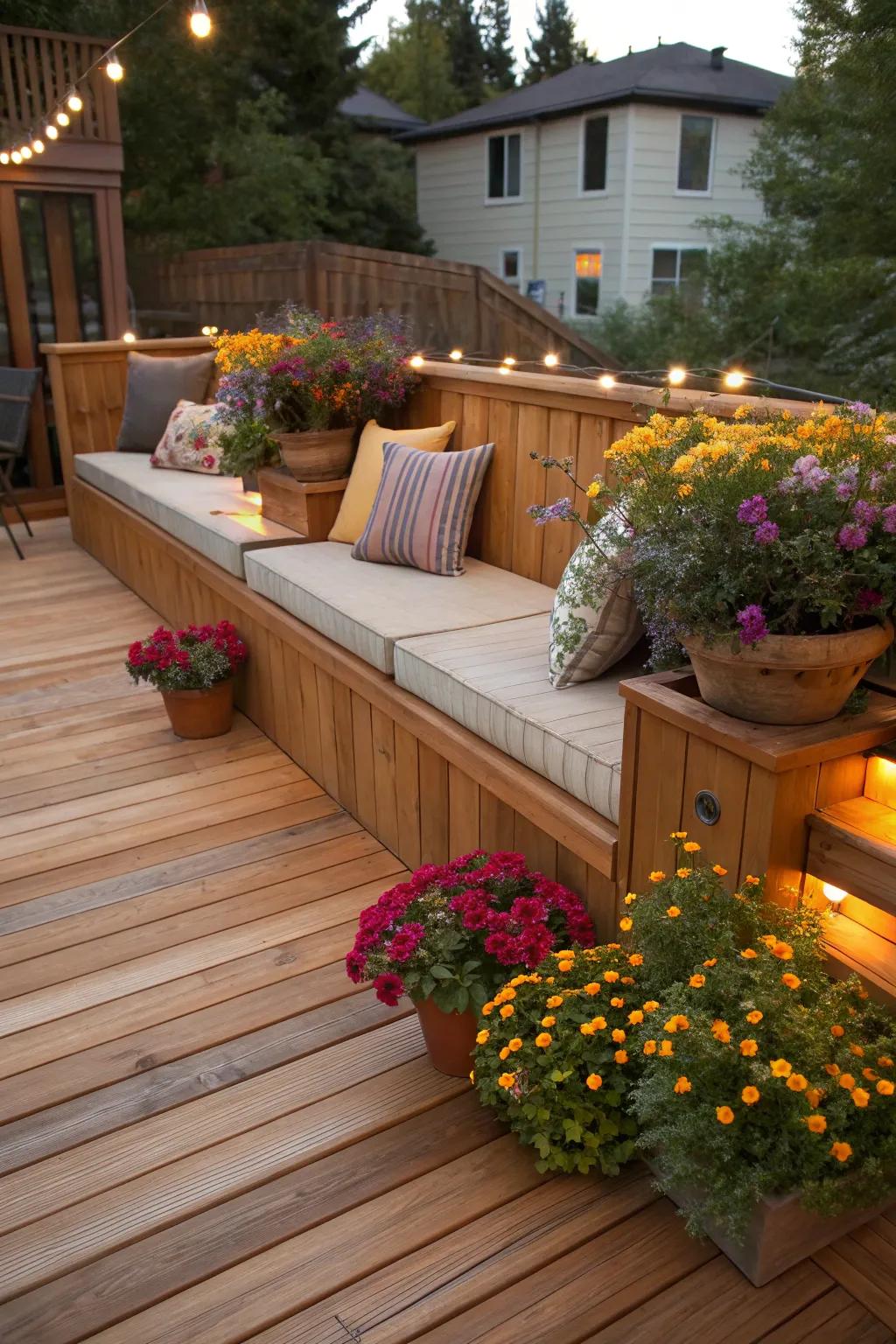 Integrated design makes a deck not only useful but also inviting.