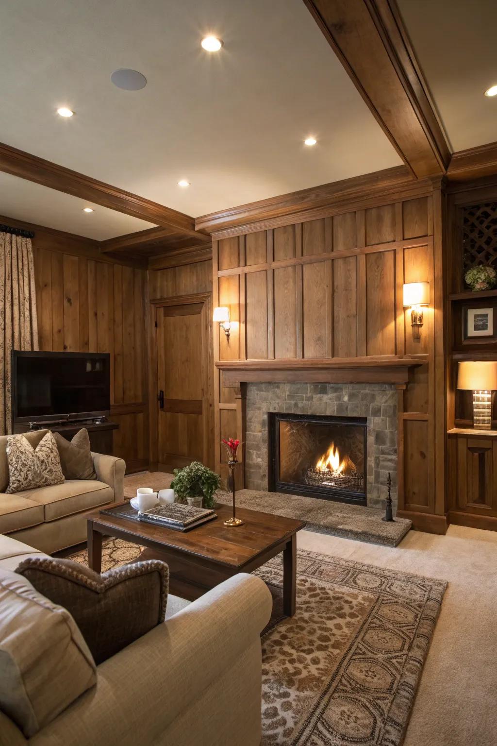 Lumber panels transform your hearth into the core of the residence.