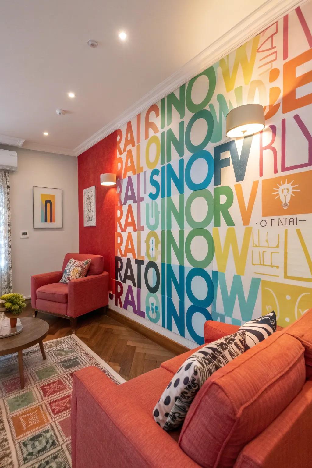 Breathe life into your word arrangement with a lively splash of color.