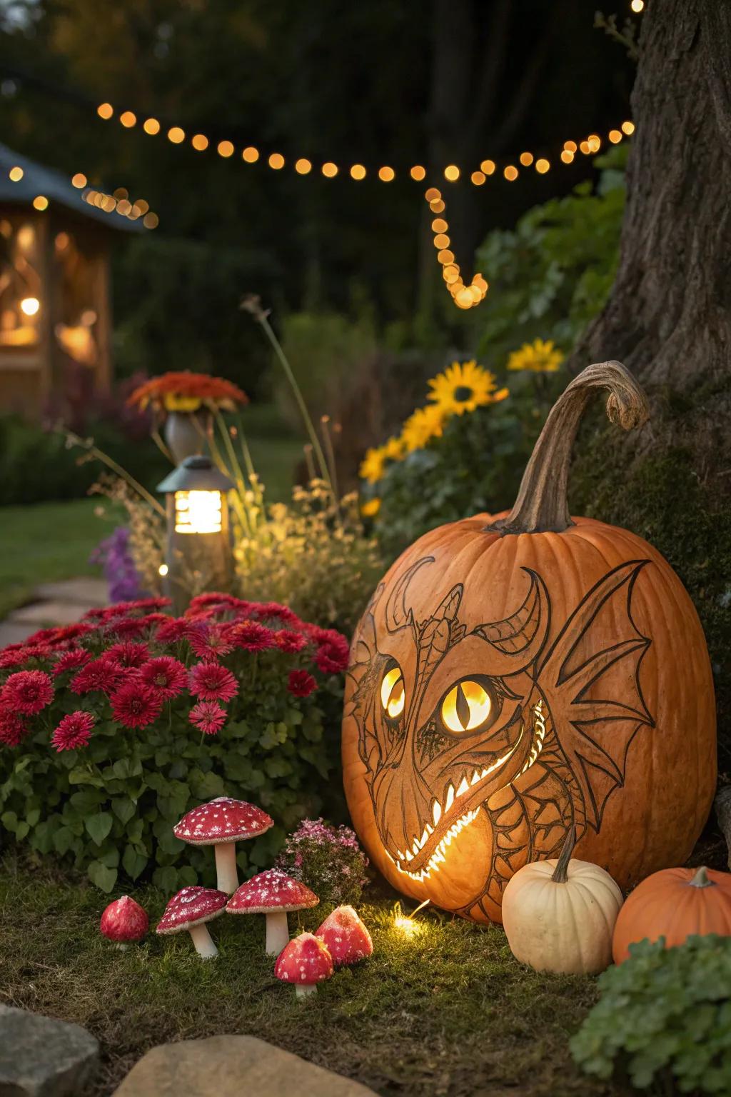 Ignite your imagination through fantasy-centered decorative gourd features.