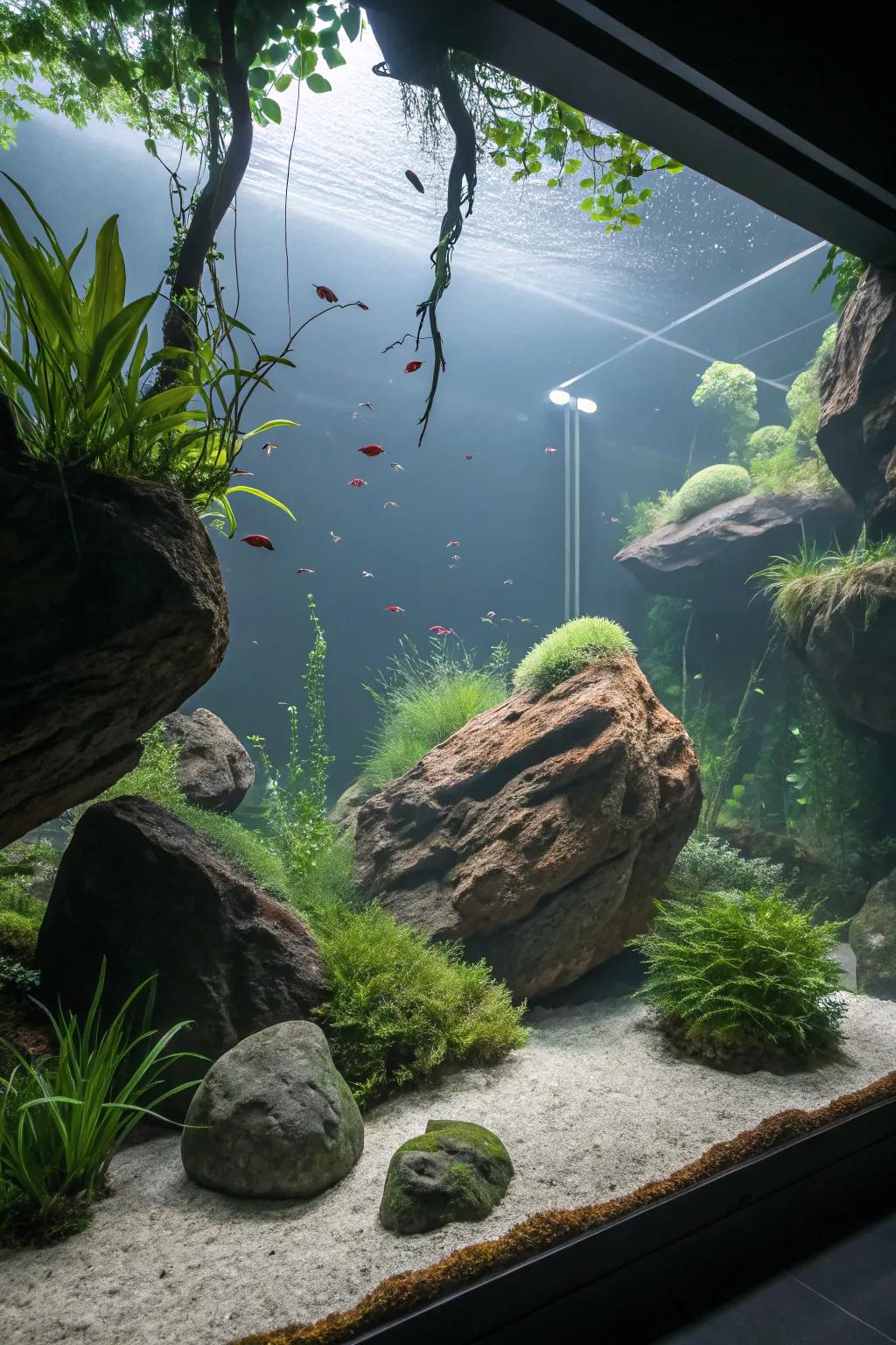 A dreamlike tableau creates otherworldly ambience.