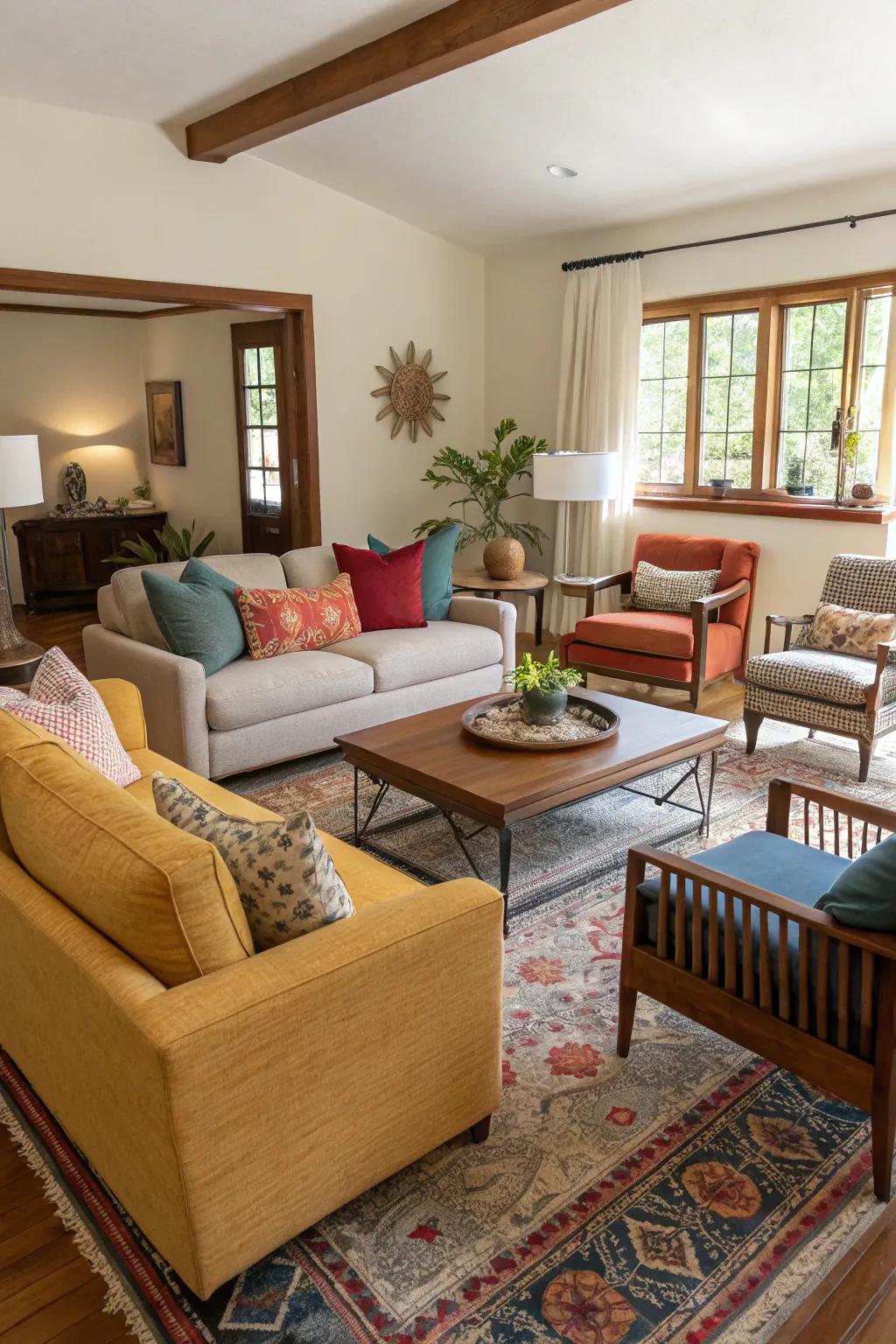 Uneven layouts introduce creativity and intrigue.