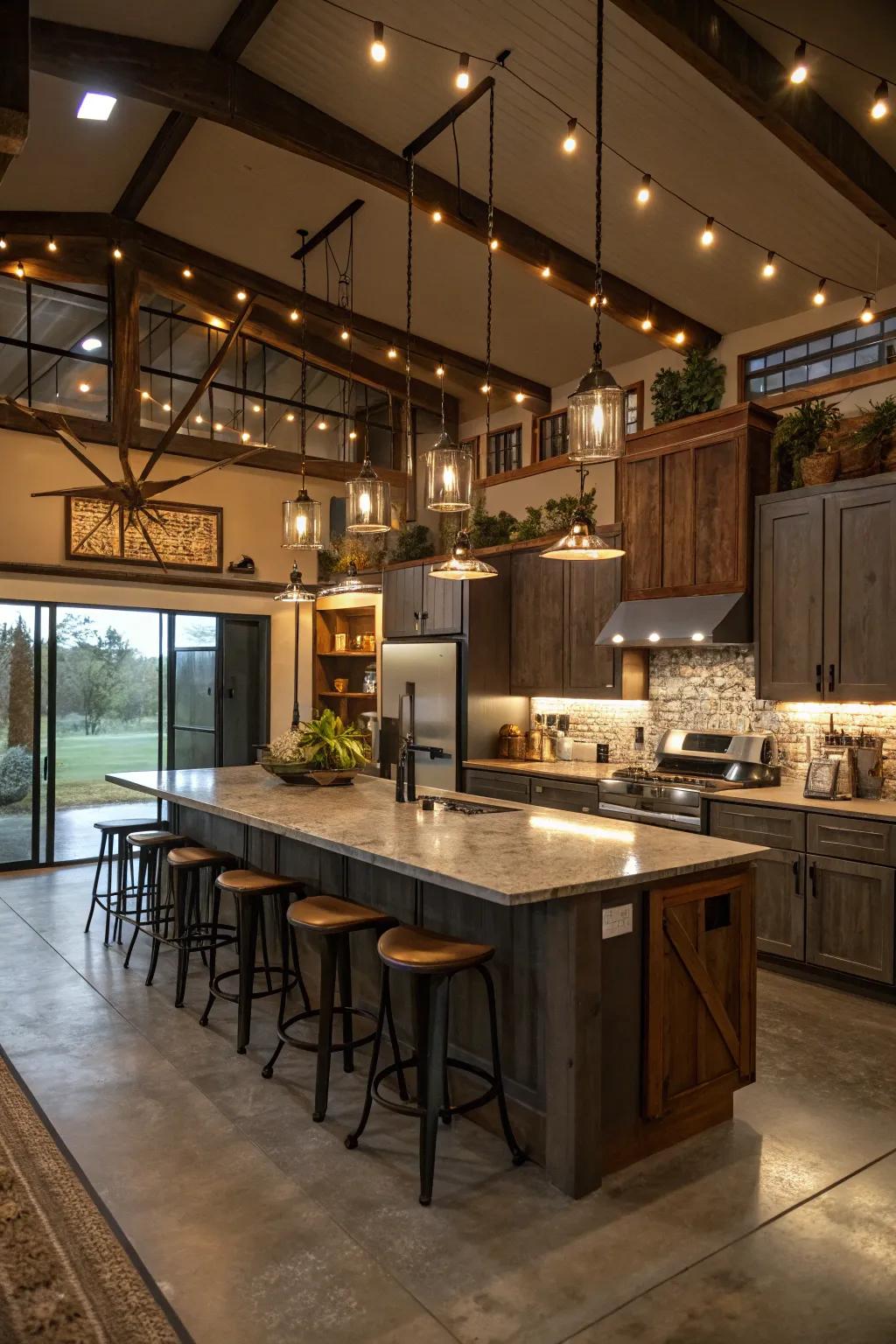 Layered illumination infuses dimension and crafts a harmonious ambiance.