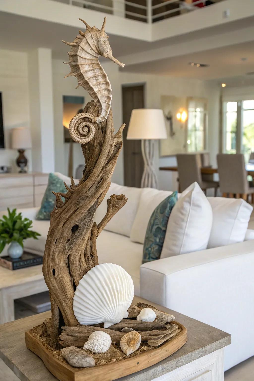 Garner attention through a chic coastal carving.