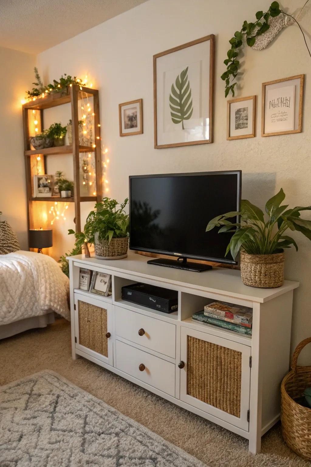 Decorative accents express personal style.