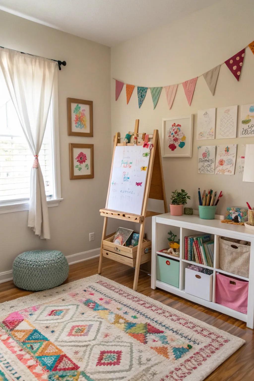 An art space that encourages creativity and artistic expression.