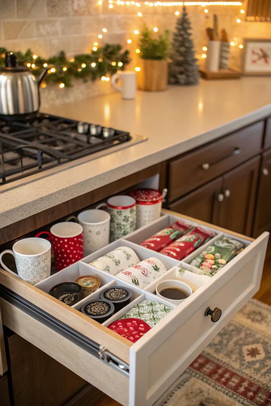 Changing with the seasons keeps your coffee drawer inviting.